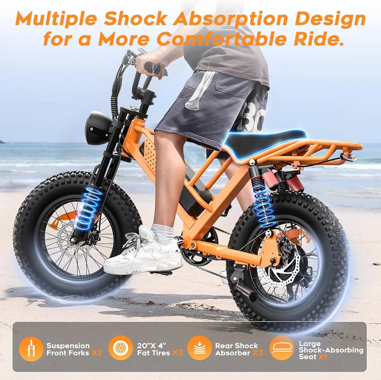 US Warehouse Electric Hybrid Bike Cheap  Electric Bike M7 20'' Fat Tire Electric Dirt Bike