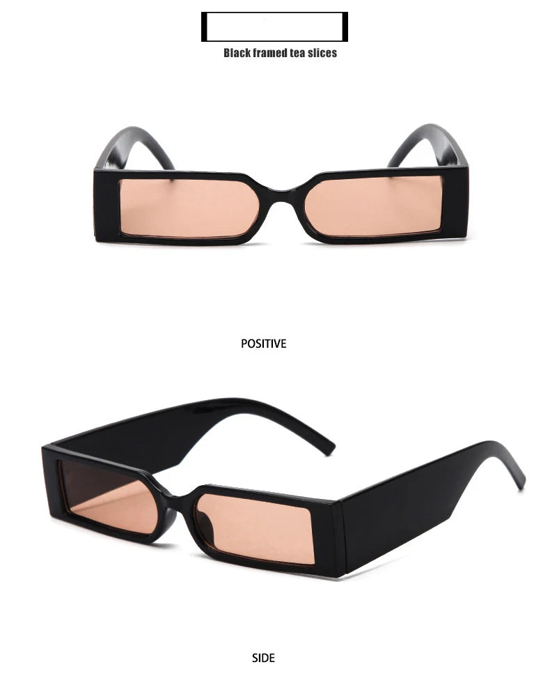 Steampunk Shades Eyewear UV400 Rectangle Vintage Sunglasses  Women Men Retro Sun Glasses