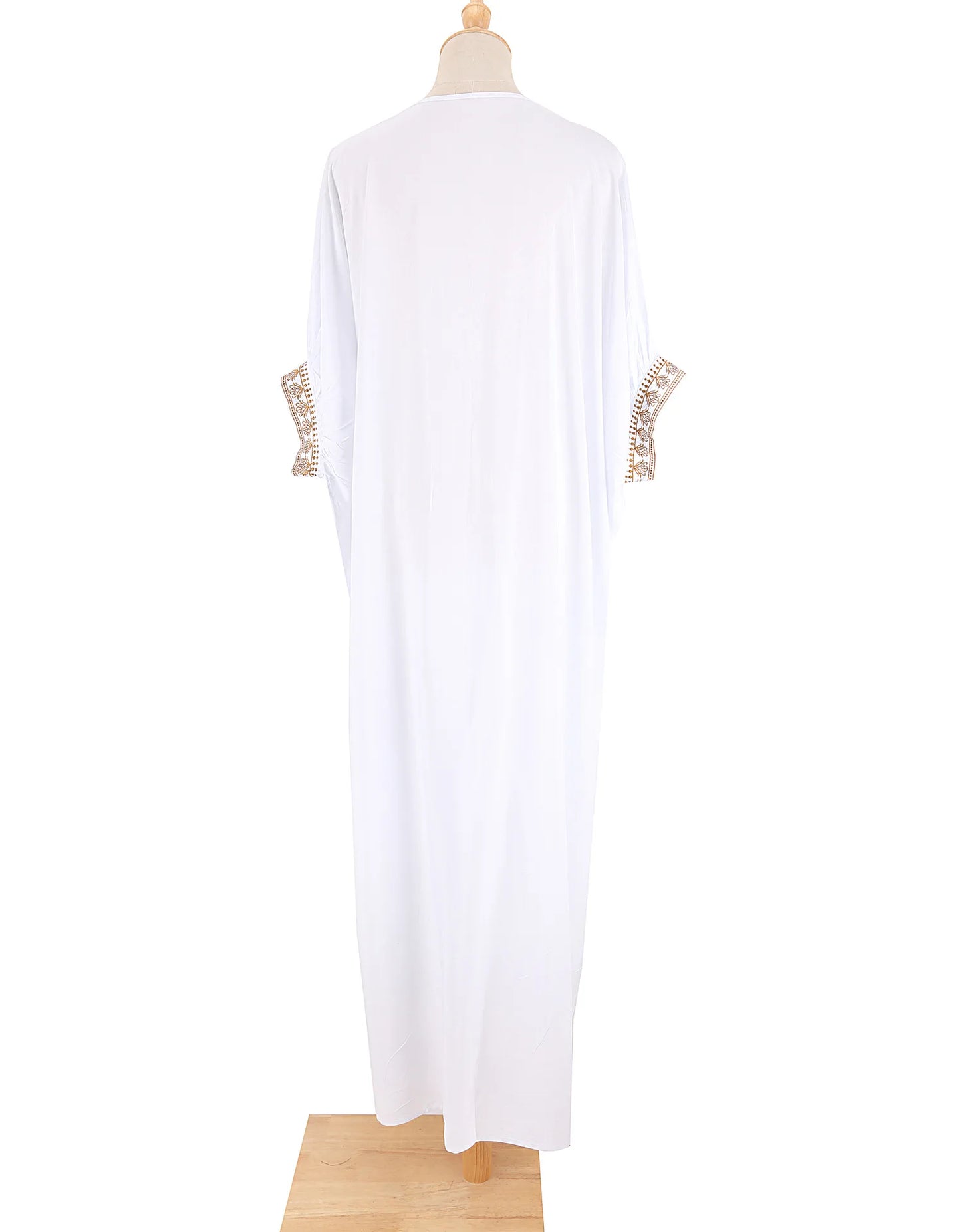 JSN Hot Selling  Factory Gold Thread Embroidered Beach Smock Sexy Loose Holiday Skirt Bikini Smock
