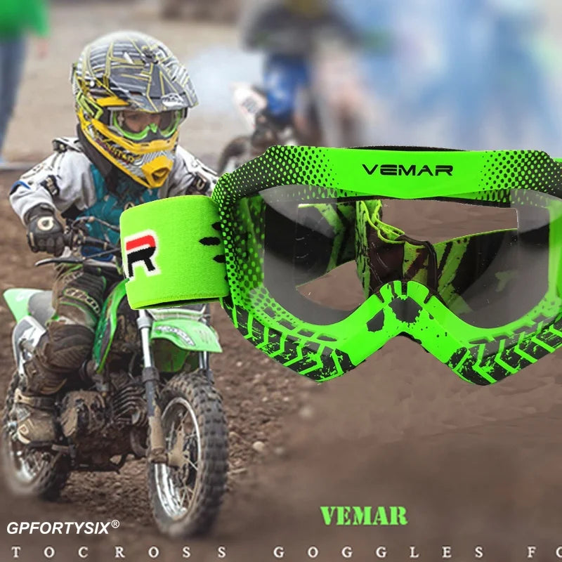 Cycling Glasses Children Dirt Bike Glasses Motocross Helmet Goggles Moto Glasses Eye Protection Motorcycle Off Road MTB Kids