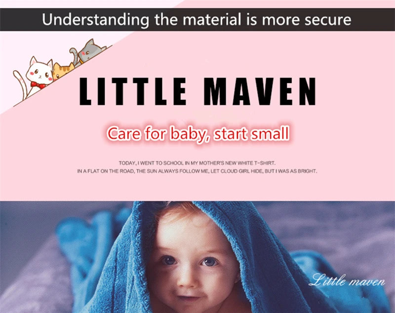 Little maven Children's Clothing Kids Clothes Girls 2026 New Autumn Spring Cartoon Rainbow Flowers Sweatshirts Tops Cotton