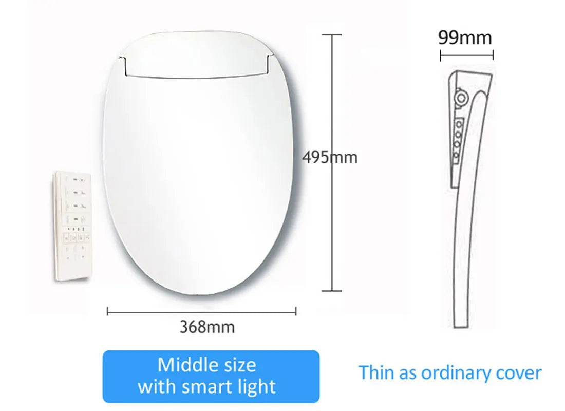 EcoFresh Smart toilet seat  Electric Bidet cover intelligent bidet heat clean dry Massage care for child woman the old