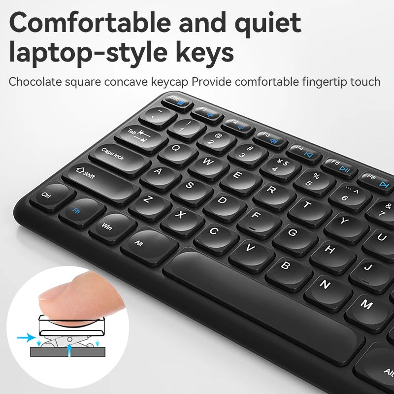 BOW Best Selling HW256 Office Gaming Universal USB Ergonomic 2.4G Wireless Keyboard and Mouse Combo for Desktop Laptop