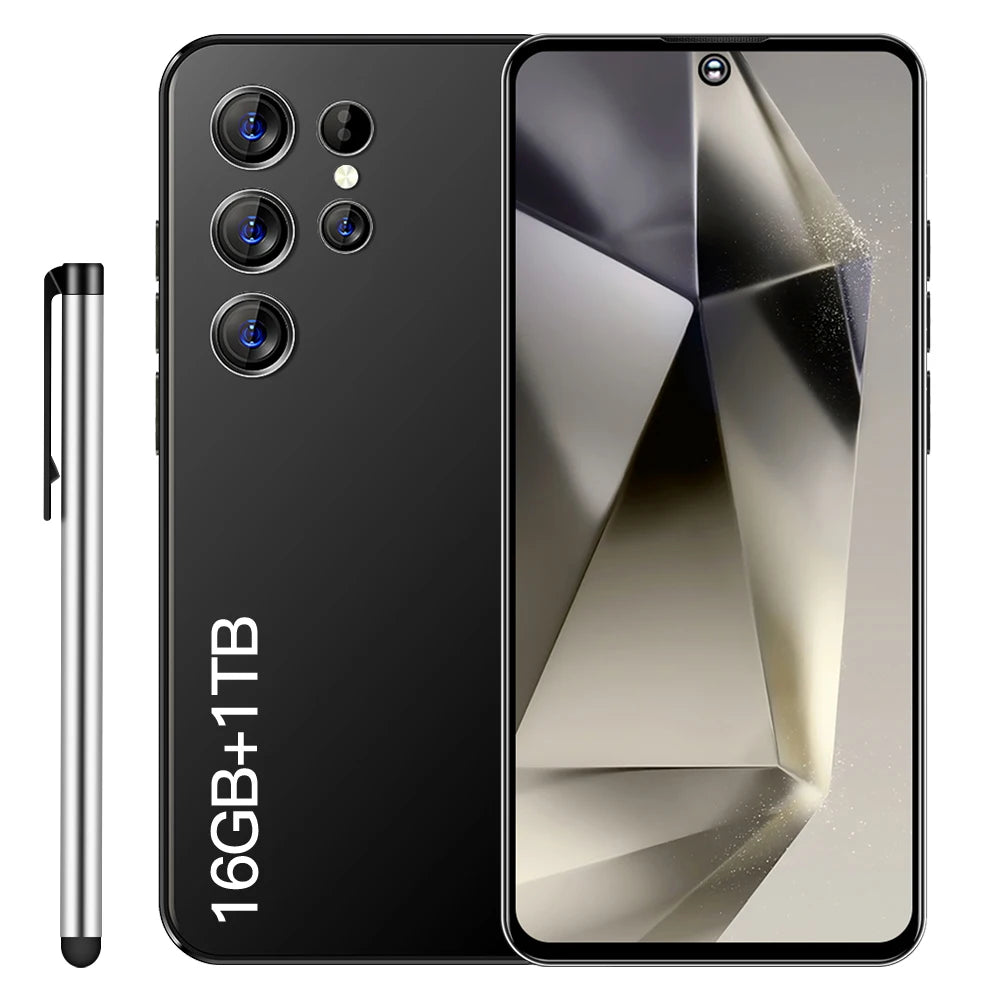 Latest Global Version Smartphone S24 Ultra+ Fold Design Phone High Refresh Rate Screen GPS Spotify 5g LTE Cell Mobile Phone