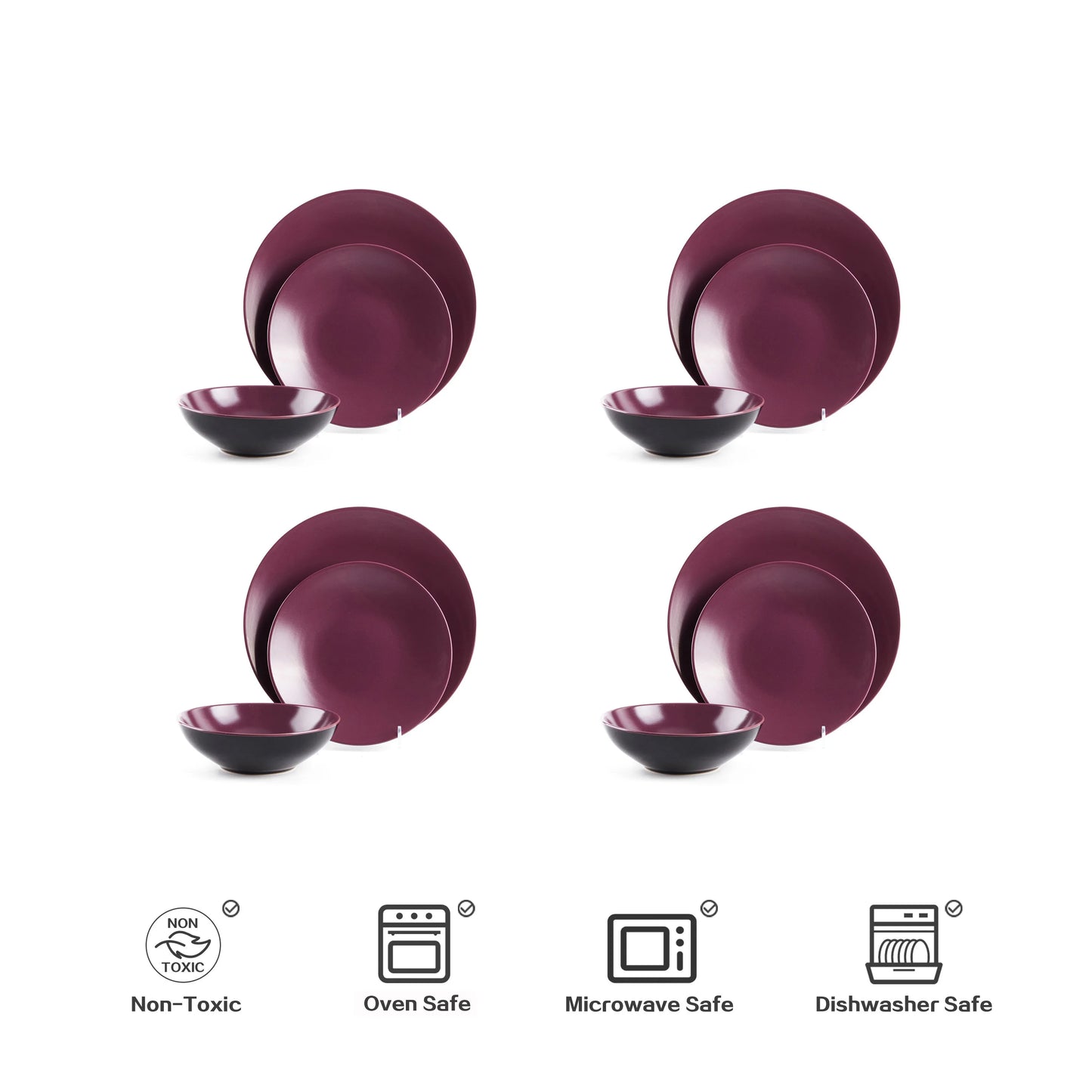 Semtember Promotion Hot Sales Kitchen Stoneware Plates Set Round Shape Ceramic Plates  in Stock Stoneware Dinner Set for Home