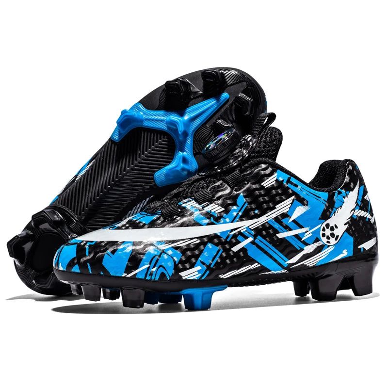Newest Rotating Buckle Soccer Cleats for Men Women Kids Durable Sole for Firm Ground and Turf Surfaces