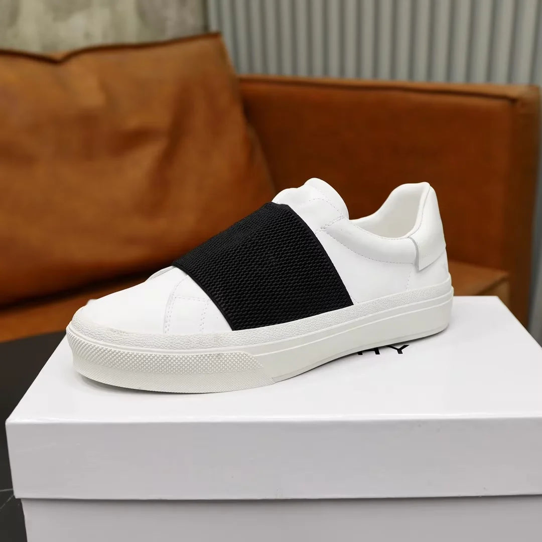 Top Quality Men White Luxury Shoes Brand Walking Style Genuine Leather Designer Sneakers for Men