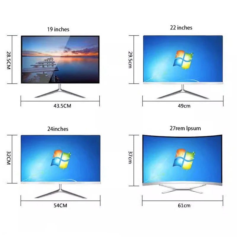 New Arrival 22 Inch I5 8GB DDR3 RAM 256GB SSD All-in-One PC with LCD Display