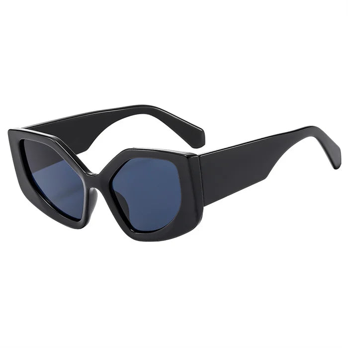 Popular Personality Catwalk Show Polygonal Irregular Rainbow Sunglasses Uv400 Women Fashion Large Frame Colorful Y2k Sunglasses