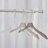 Transparent Wholesale Coat Skirt Matte Hanger Acrylic Clothes Hanger with Gold Hooks