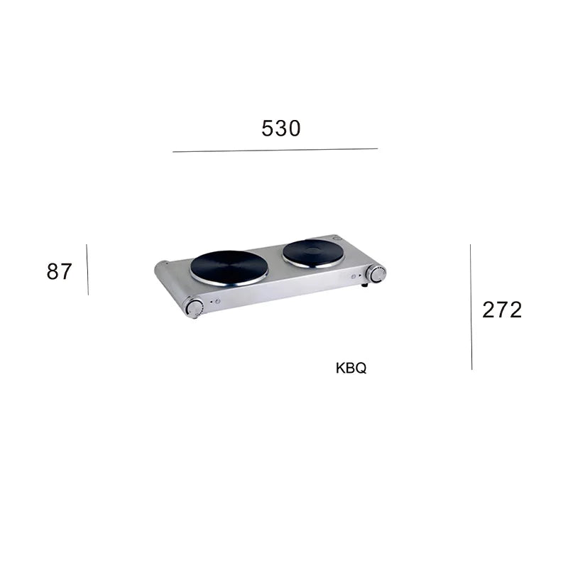 Double Burners Electric Hot Plate for Cooking Portable 2500w Easy to Clean Kitchen Stove