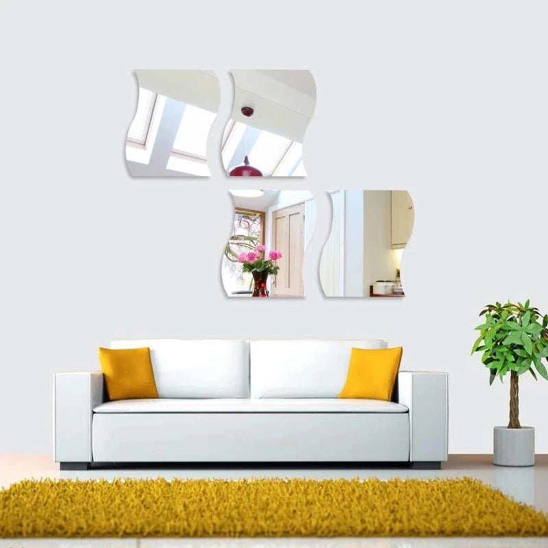 22X20CM S4 Spherical Wall Mirrors Irregular Contemporary Living Room Home House Wedding Christmas Decoration Dropshipping DDP