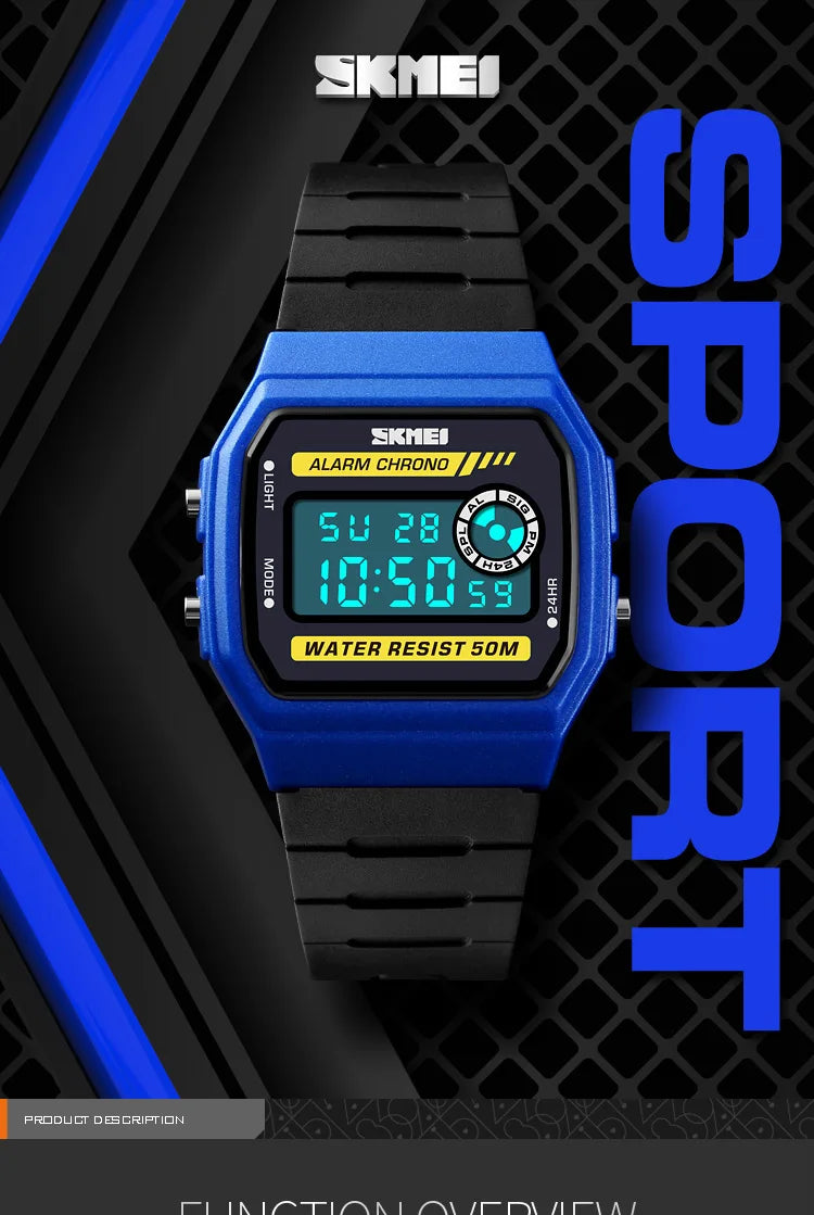 Skmei 1413 Auto Date Watch Sport Led Display Digital Watches Relogio Digit Week Display Watch Electronic Wristwatches