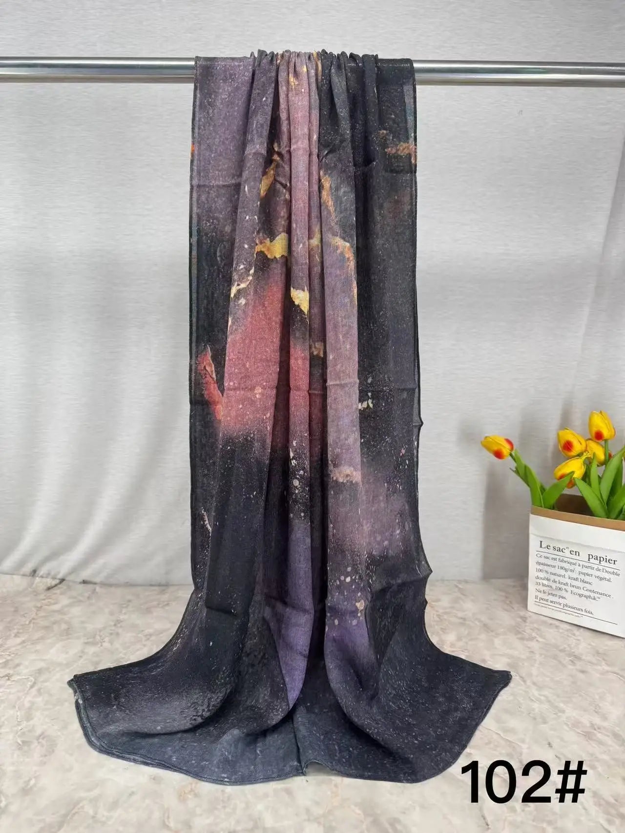 Soft Breathable Modal Hijab for Muslim Women New Digital Printed Woven Scarf Cotton Modal for Autumn