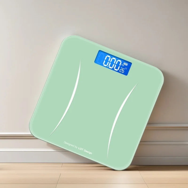 Ultra-Thin Smart LED Display Portable Body Fat Scales Auto-Calibration Personal Care Appliance Battery-Powered Household Use