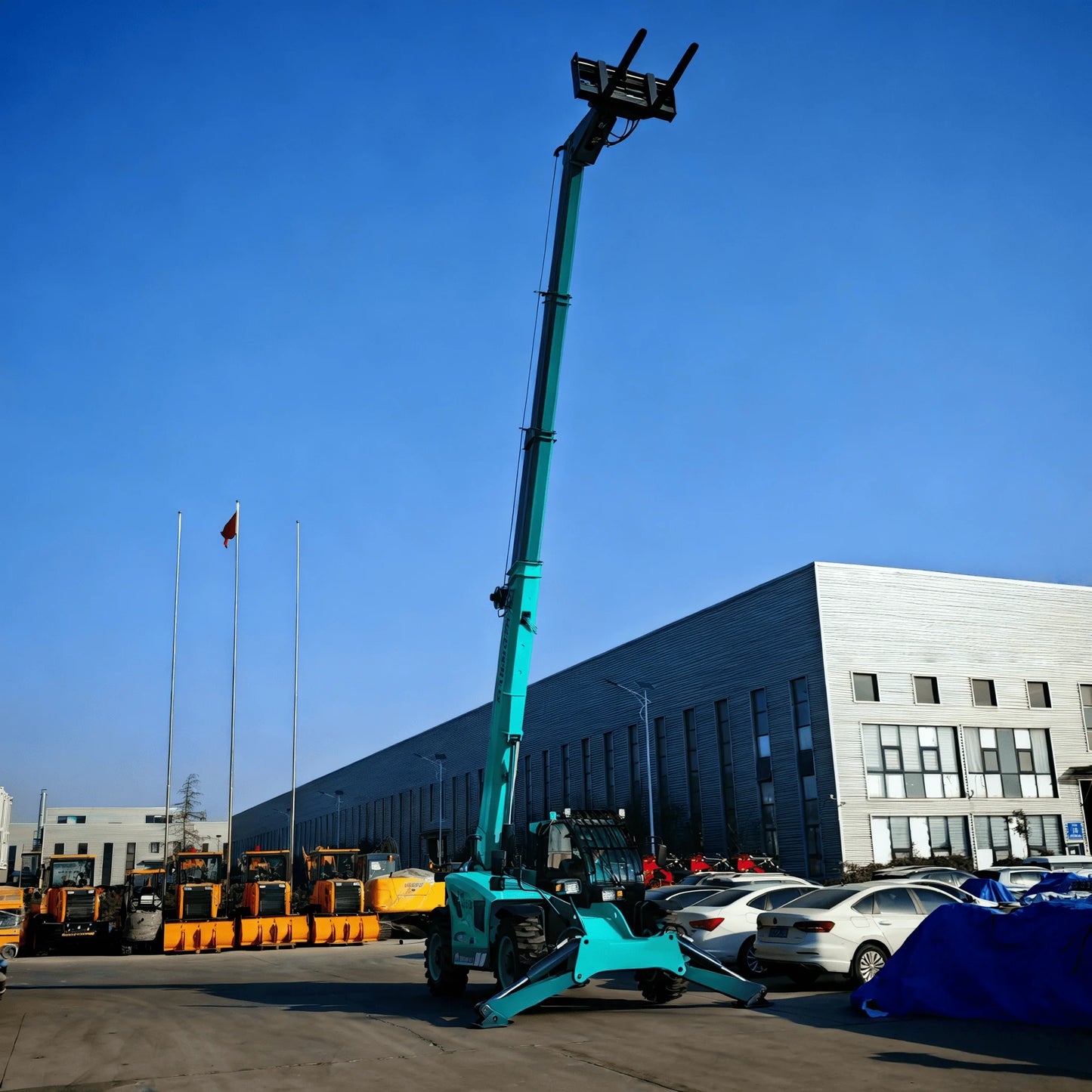 Telescopic Agricultural Diesel Loader for Material Handling | 7m/14m/18m Lifting Height | Cab-Equipped Telehandler Forklift