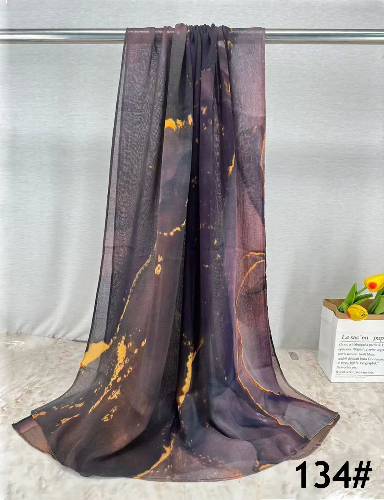 Soft Breathable Modal Hijab for Muslim Women New Digital Printed Woven Scarf Cotton Modal for Autumn