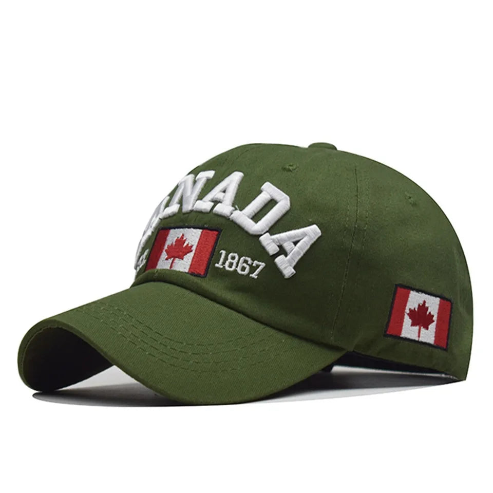 Baseball Cap CANADA Letter Embroidery Leisure Fashion Sun hat Spring Autumn Washed denim baseball Sport cap Hip Hop Fitted Cap