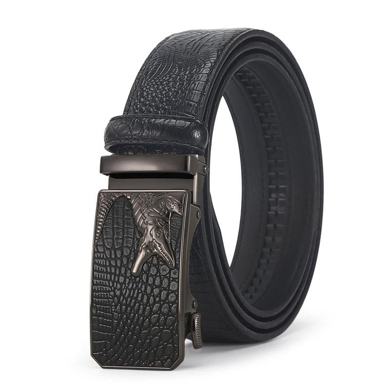Good Quality Fashion Micro Fiber Automatic Western  Leather Belts for Men