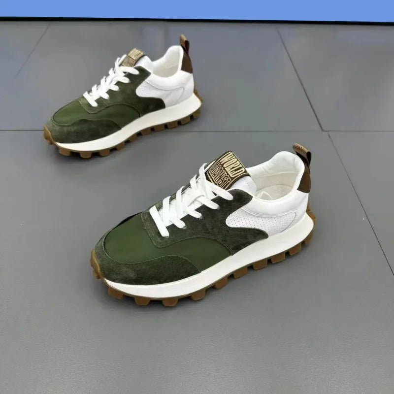New Thick-soled Men's Casual Shoes for 2025 Durable Fashionable Comfortable Men's Height-increasing Shoes