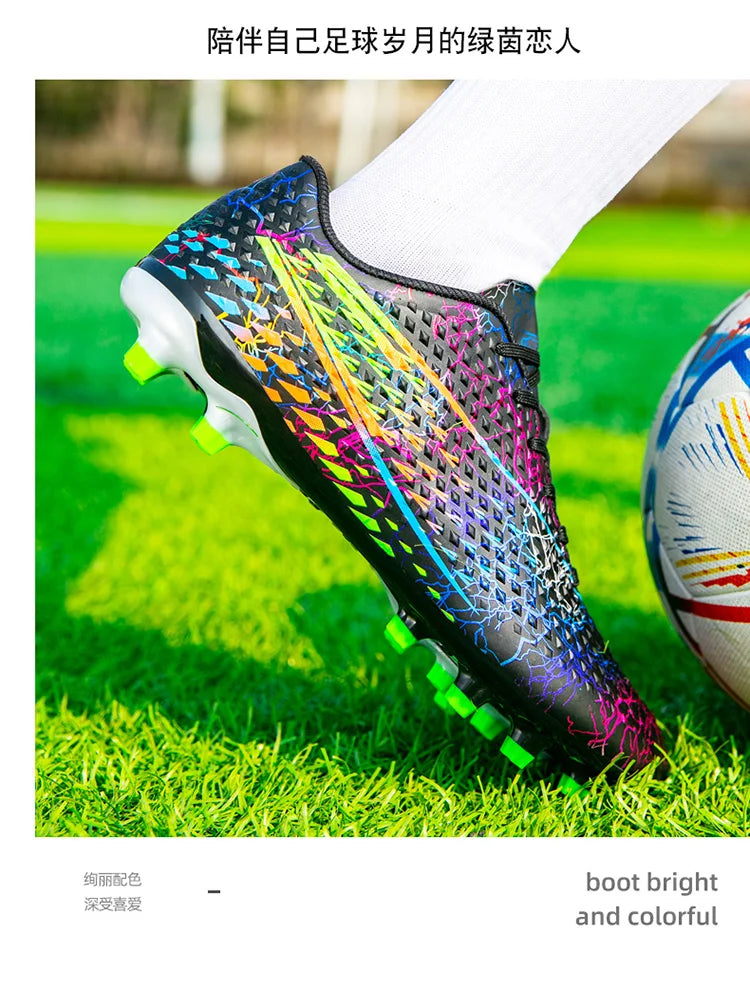 Football Shoes Low-top Lace up Soccer Shoes Football Boots FG HG Team Sports Men's Women's Adult Footwear Sneakers Unisex Spring