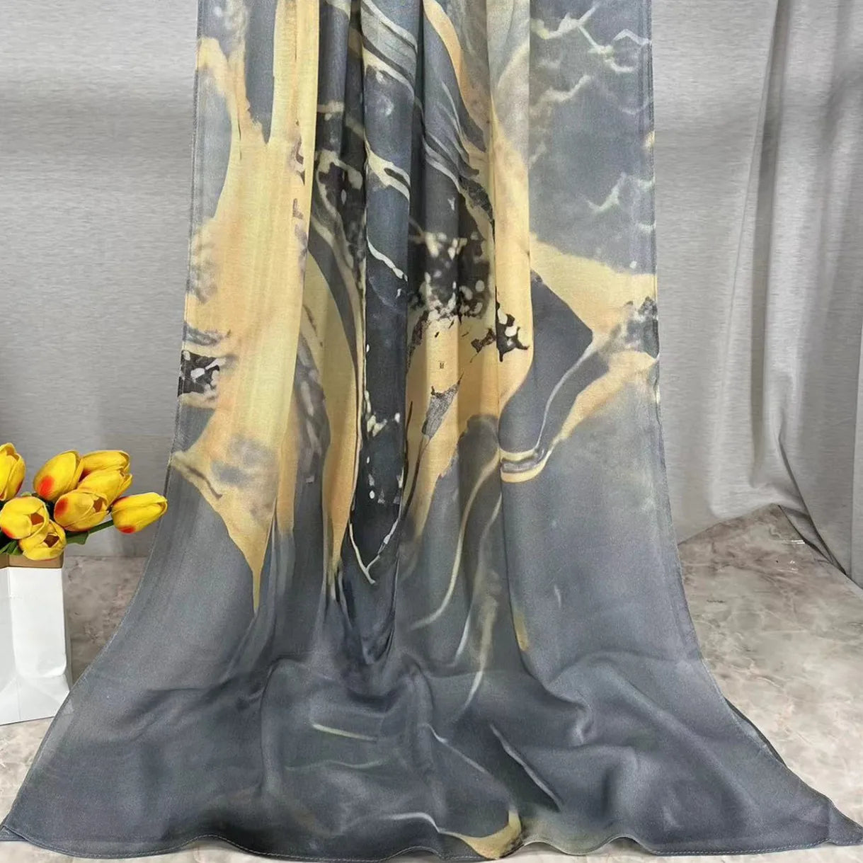 Soft Breathable Modal Hijab for Muslim Women New Digital Printed Woven Scarf Cotton Modal for Autumn