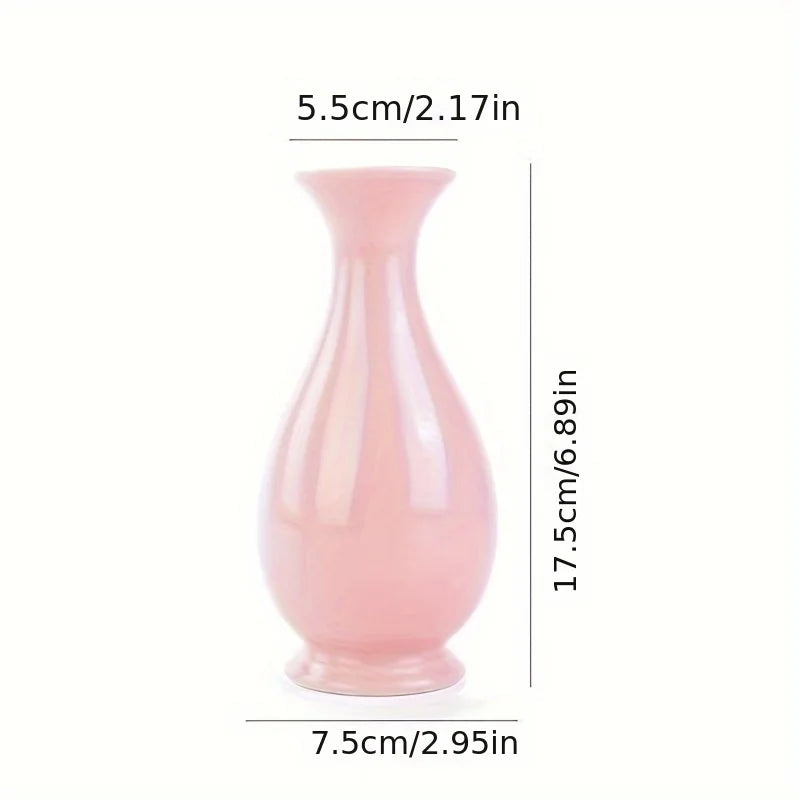 Ceramic Vase Small Ornament for Living Room Dining Table Flower Arrangement Home Decor Office Desk Dried Flower Bouquet
