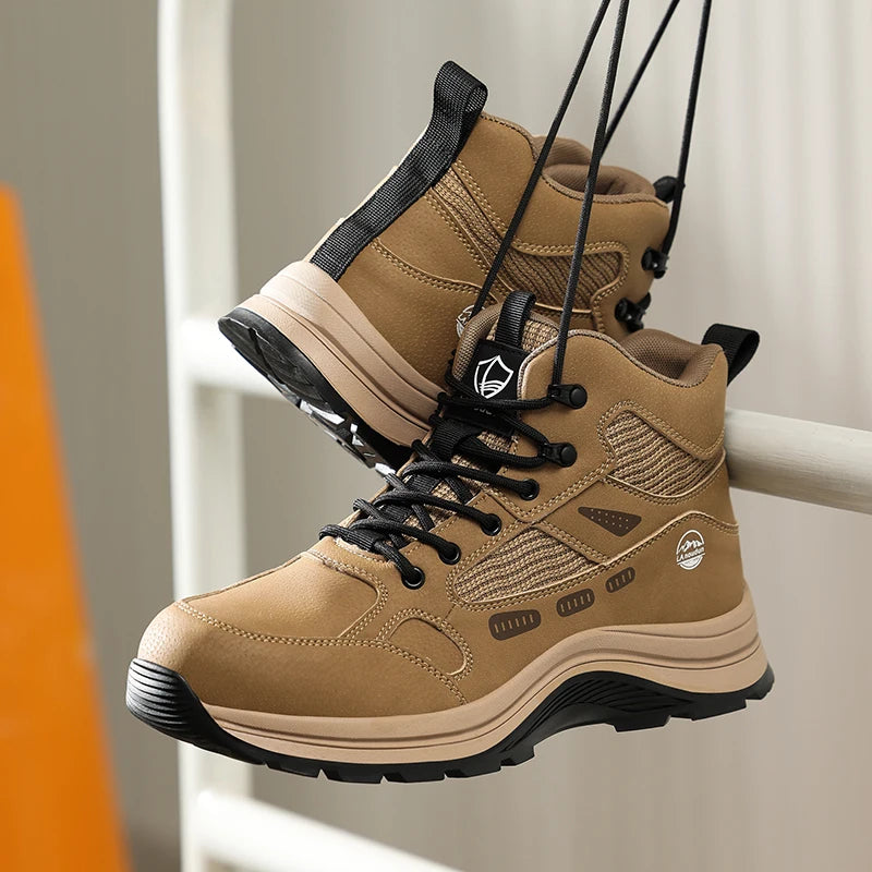 LANOUDUN Anti-Impact Puncture-resistant All Season High-top Men Safety Shoes Steel Toe Protection