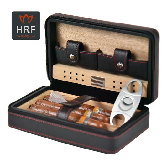 Luxury Dupont stingray Peter James Cigar case Custom Real Genuine Leather Travel Set Cigar case