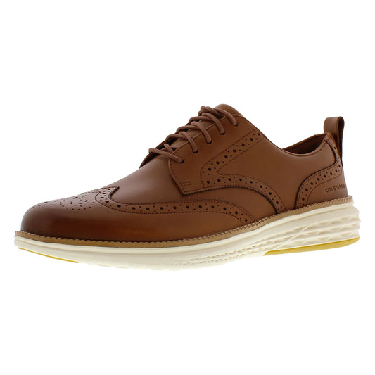 For Grand Hurrion Wingtip Oxford Mens Summer Shoes Color British Tan/Ivory | 100% Authentic