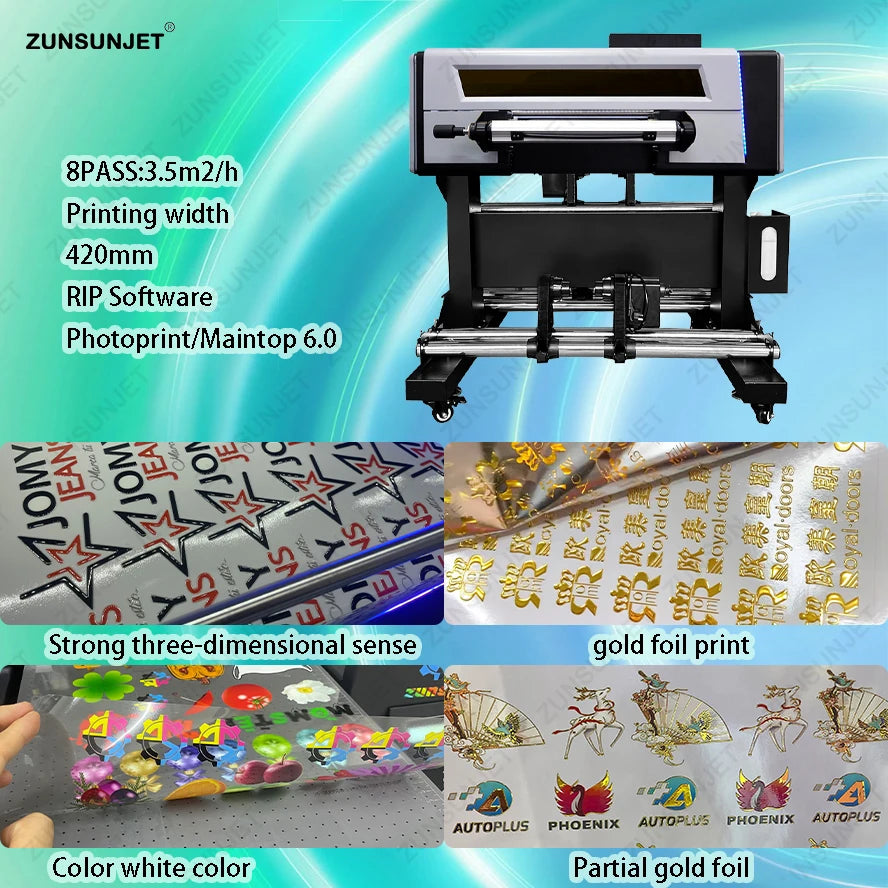 Automatic Small Uv-dtf Uvdtf A2 60*40 Uv Dtf Sticker Dtfuv Foil  Printer With Roll Laminator