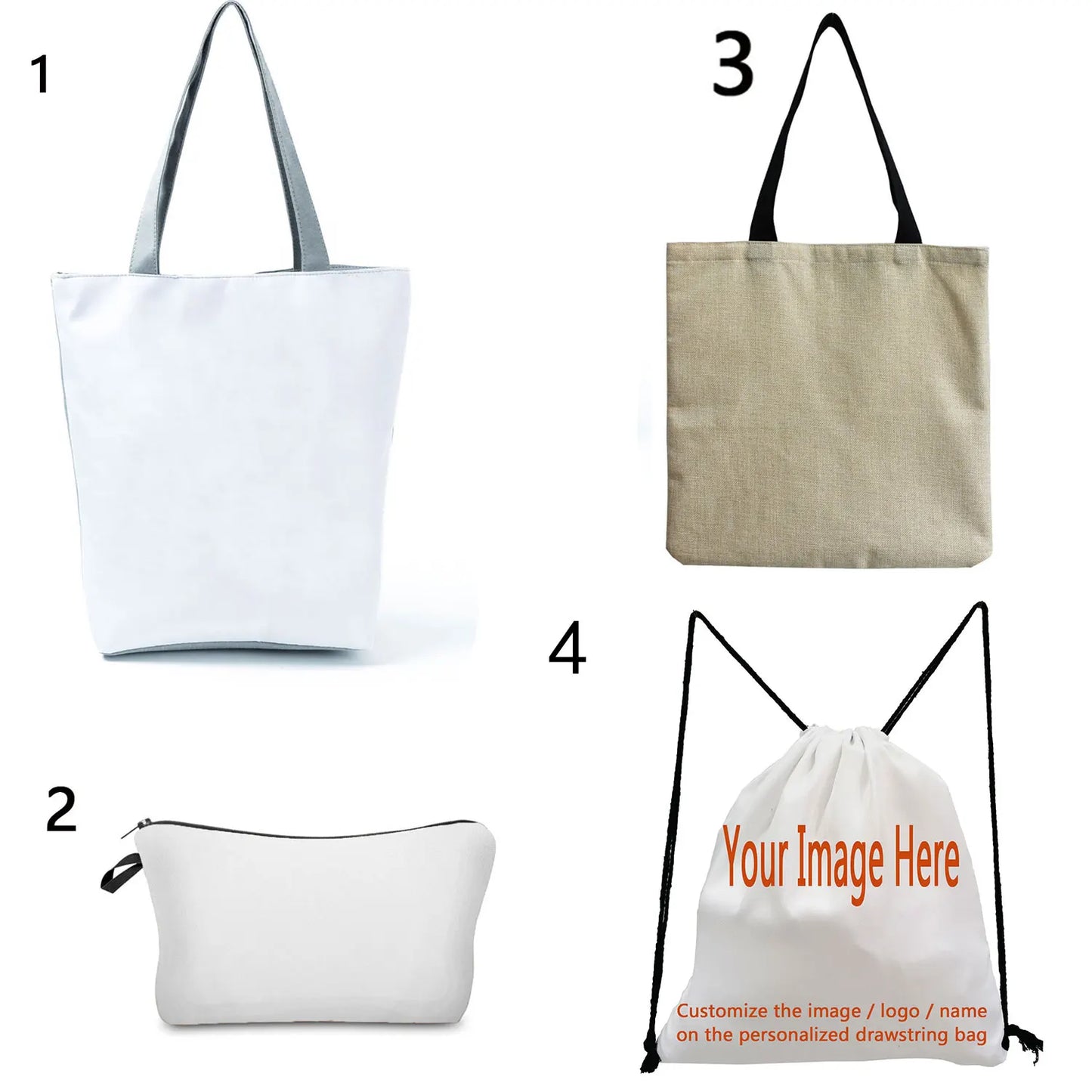Golden Afro Woman Printed Handbags Pretty Fashion Shoulder Bag Eco Portable Shopping Bag High Capacity Beach Bag Practical Tote