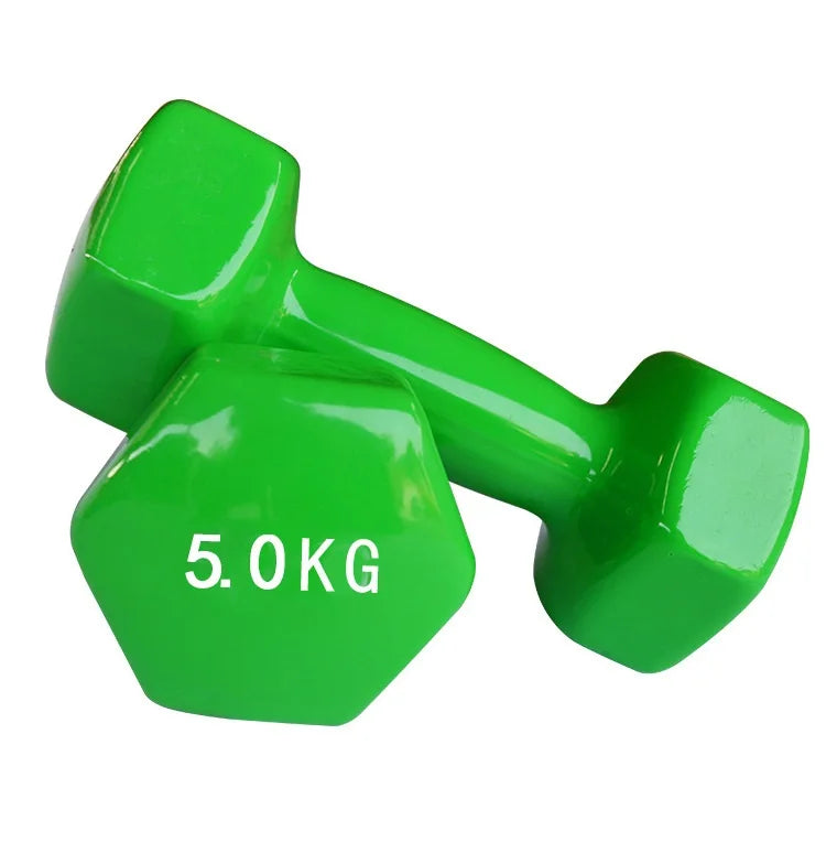 Home Use Bodybuilding Portable Dumbbell Gym Fitness Free Weight Lifting Adjustable Vinyl Neoprene Dumbbell 5kg Dumbbell