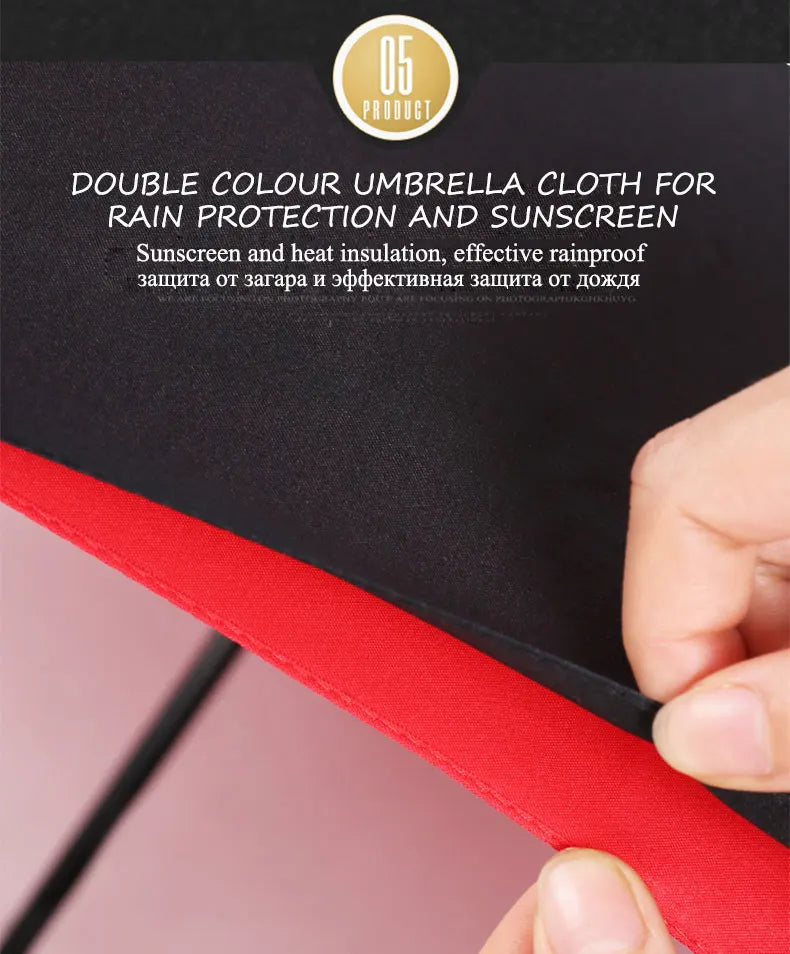 Double-layer Automatic 10-bone Rain and Sun Umbrella Windproof Sunscreen Rain and Sunshine Dual-use Business Folding Umbrella