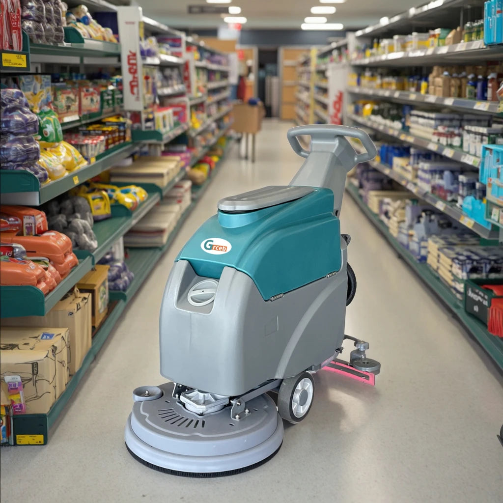 GS460 20in Self-Propelled Battery-Powered Floor Scrubber Dryer Walk-Behind Automatic Brush Pad for Shops Farm Cleaning New