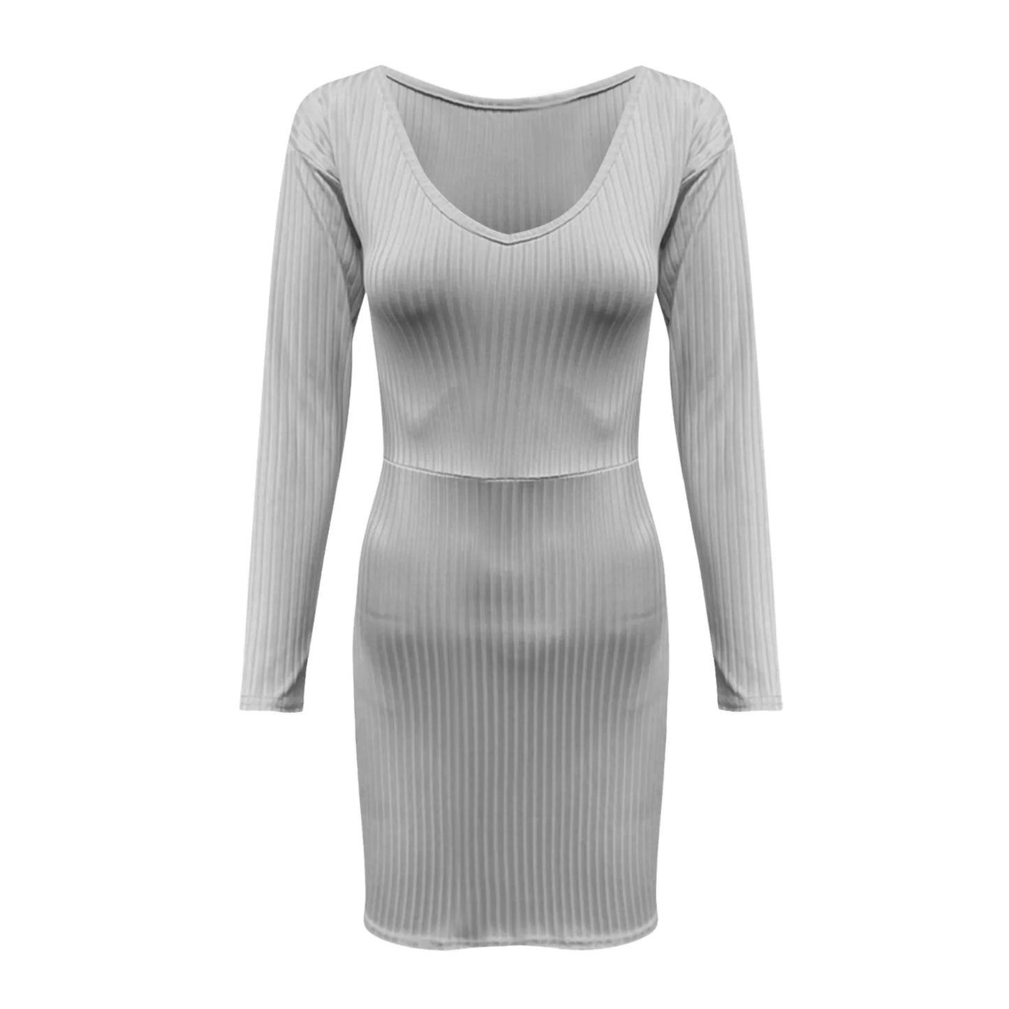 Women's White Black Knitted Summer Dress Long Sleeves Casual Bodycon Mini Sweater Warm Slim Clubwear Vestidos for Party Autumn