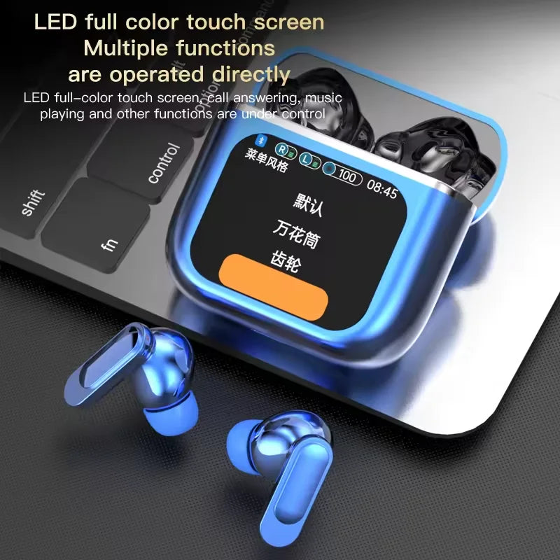 2024 New Design LCD Touch Screen SE60 TWS Tws Earbuds Waterproof Earphone Wireless Headphones