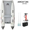 AQUA MARINA Inflatable 5 Person 335*160cm Double Body PVC Touring Boat 4+1 Air Chambers DWF Air Floor Deck for Drifting Offshore