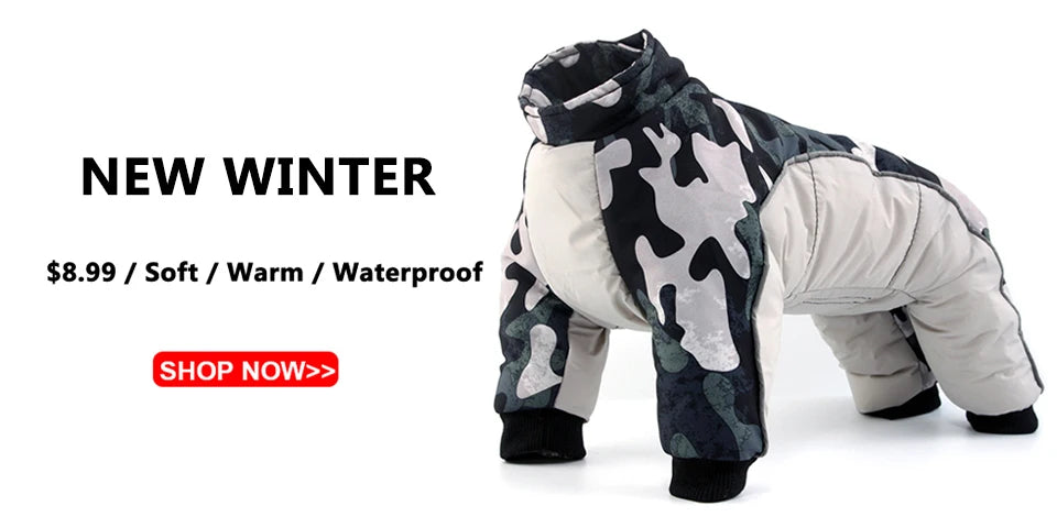 Winter Pet Dog Clothes Warm For Small Dogs Pets Puppy Costume French Bulldog Outfit Coat Waterproof Jacket Chihuahua Clothing