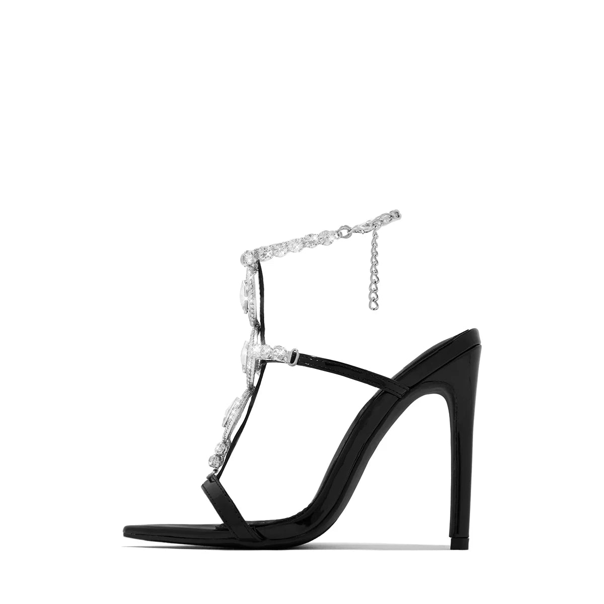 2025 New Arrival Heavy Industry Gold Rhinestone Gem Rhinestone Stiletto Heel Open Toe Sandals for Women Summer High Heels