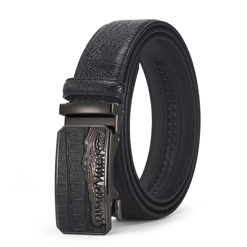 Good Quality Fashion Micro Fiber Automatic Western  Leather Belts for Men