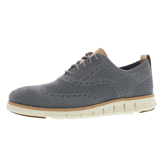 For Zerogrand Wingtip Oxford Stitchlite Mens Shoes Model MSS-C24944 Made in China Color Irnstn Knit/Ivory | 100% Authentic