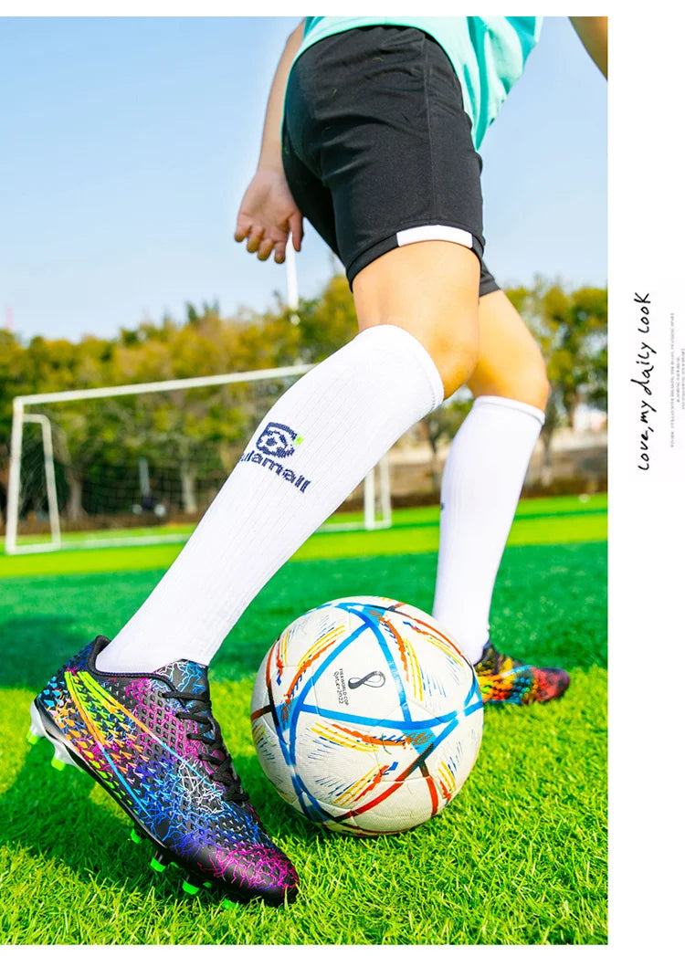 Football Shoes Low-top Lace up Soccer Shoes Football Boots FG HG Team Sports Men's Women's Adult Footwear Sneakers Unisex Spring
