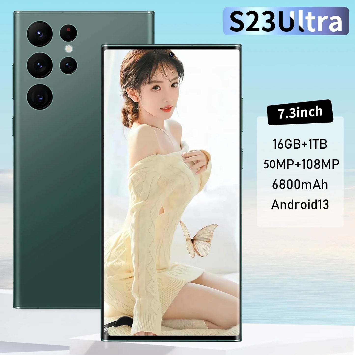 Cellphone Original S23 Ultra 16GB+1TB Smartphone 7inch Unlocked Dual Card 5G Phones Android 13.0 Mobile Phones