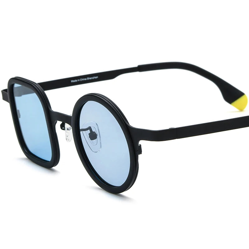 Borregls Acetate Titanium Sunglasses Women Brand Design Irregular Polarized Mirrored Sun Glasses Men Square Round Shades 185886