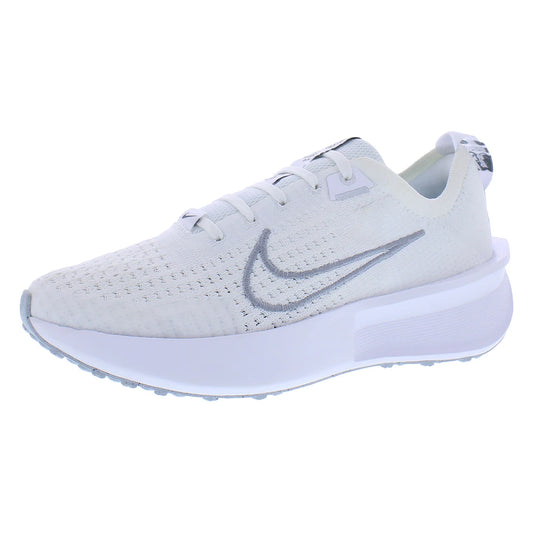 For Interact Run Womens Running Shoes White Silver Mesh Upper EVA Midsole Rubber Outsole Summer Sportwear