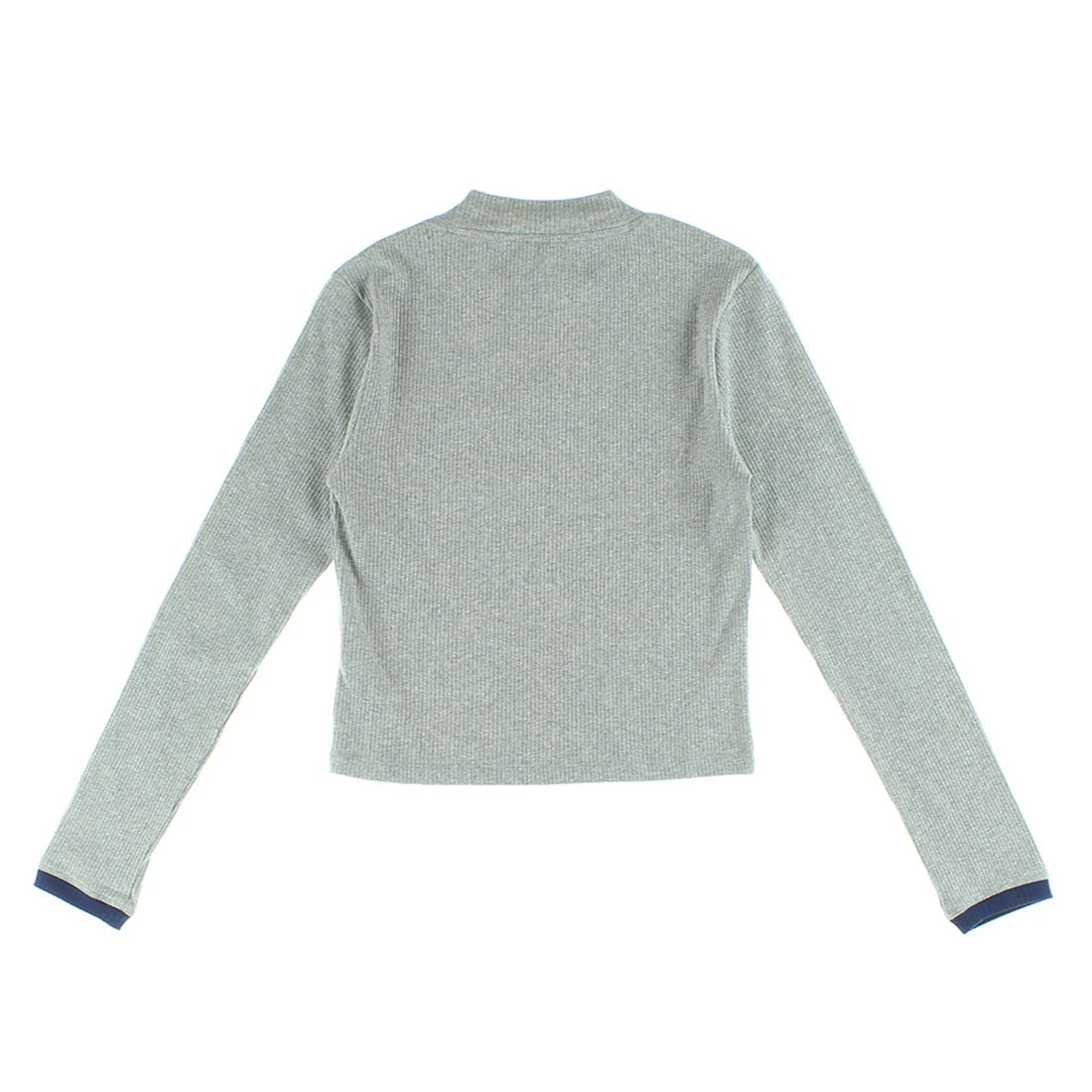 Tommy Hilfiger Crop Ribbed Mock Neck Womens Active Shirts & Tees Color: Grey | 100% Authentic