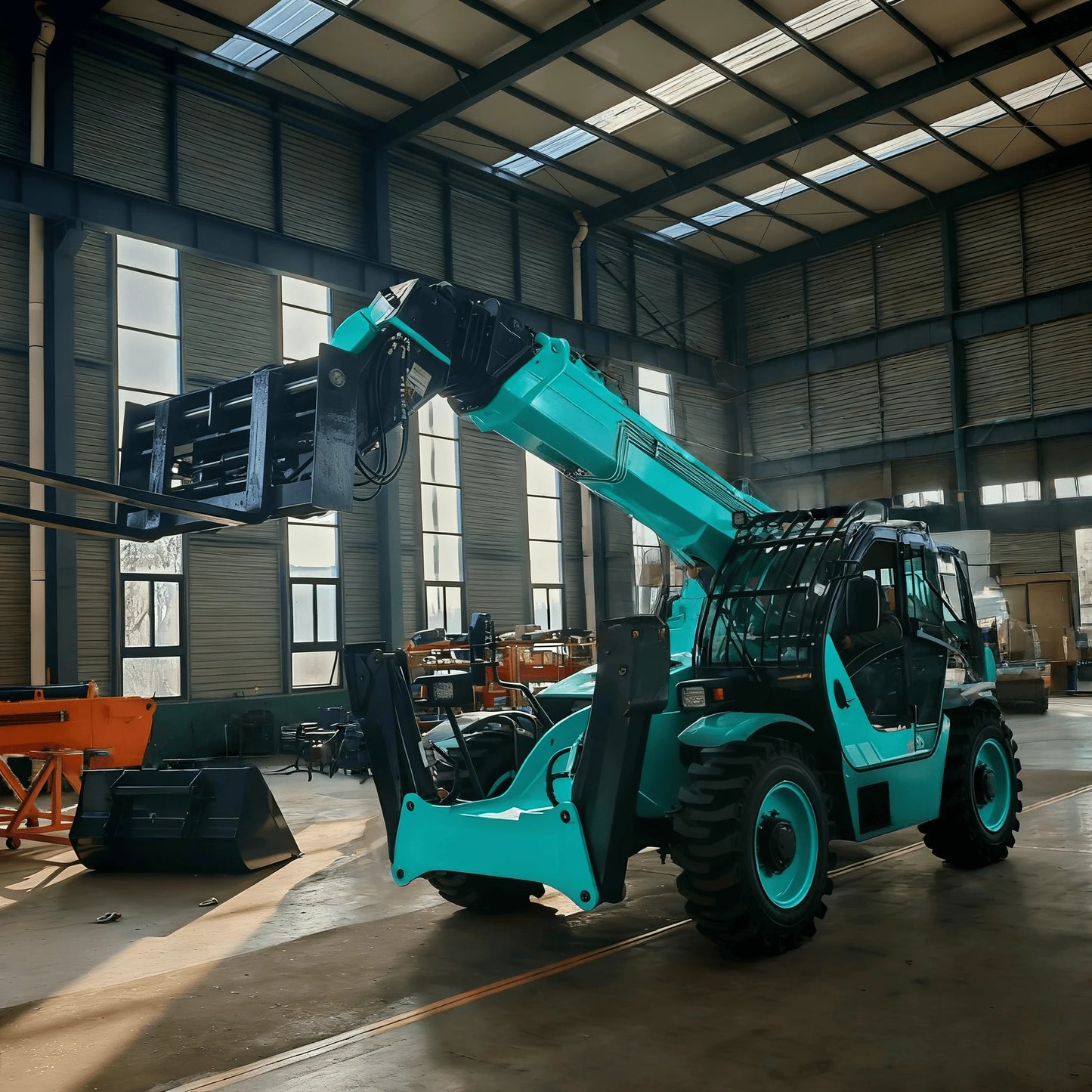 Telescopic Agricultural Diesel Loader for Material Handling | 7m/14m/18m Lifting Height | Cab-Equipped Telehandler Forklift
