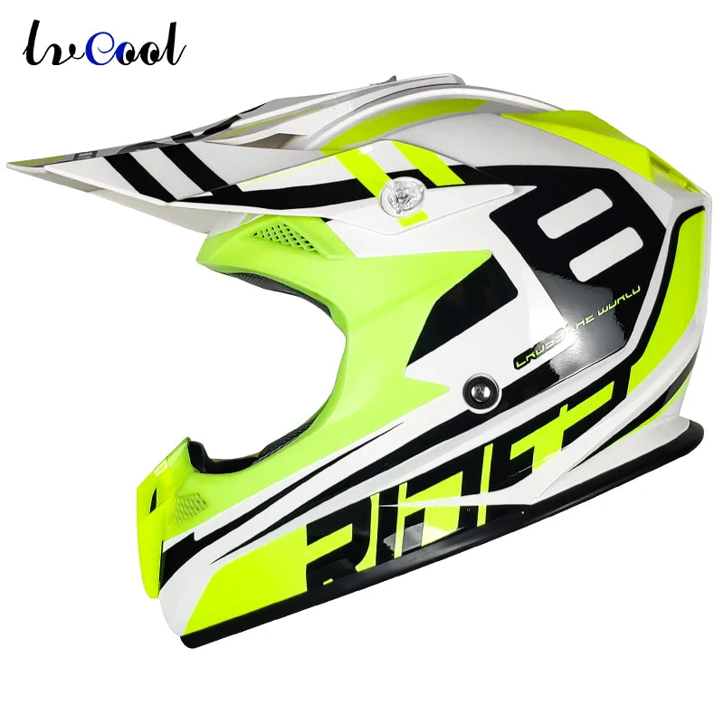 Men's Motocross Casque Off-Road Helmet High Quality Casco Racing Dirt Bike  Downhill ATV Capacete De Moto DOT XL ABS