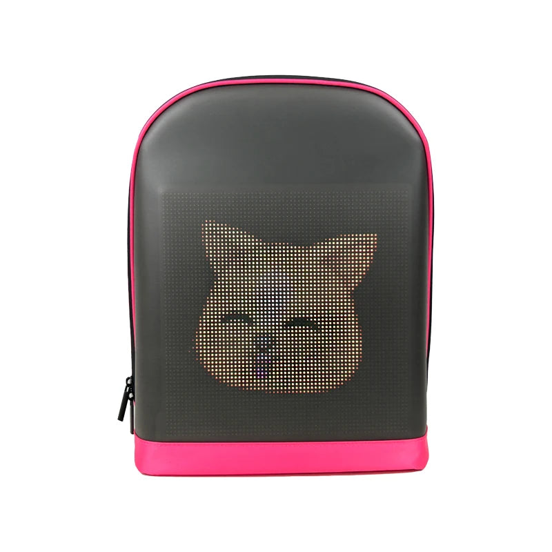 LED Backpack Luminous Publicity Display Network Red Schoolbag Dynamic Mobile Advertising Screen for Men and Women  Backpack